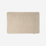 WATA VIVO Organic Cotton bath mat in sand, 1300 GSM, top view, 60 x 90 cm.