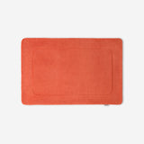 WATA VIVO Organic Cotton bath mat in terracotta, 1300 GSM, top view, 60 x 90 cm.