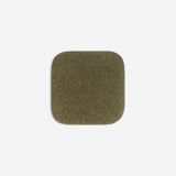 Dark olive organic cotton washcloth.