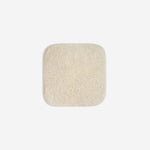 Light cream organic cotton washcloth.