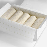 Light cream organic cotton washcloth set.