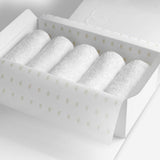 White organic cotton washcloth set.